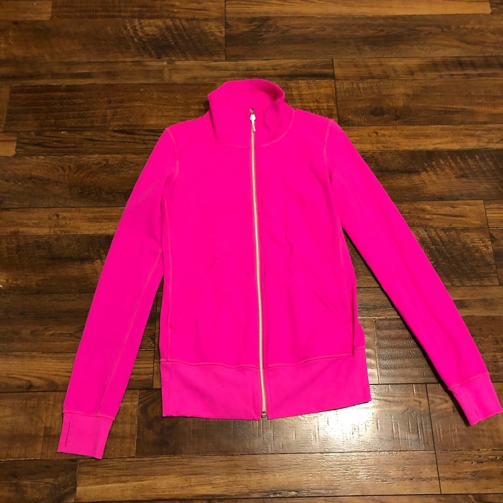 Pink lululemon zip up jacket size 8